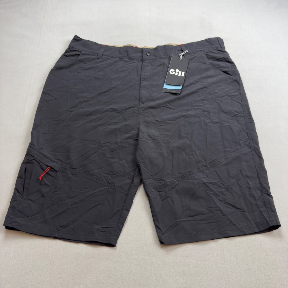 Gill Marine Men UV Tec Shorts Graphite Gray Sailing Fishing UV012‎ XXXL NWT